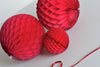 Cranberry Red Tissue Paper Pom Pom – Handmade Party Decor for Birthdays, Winter Weddings, Christmas, & Holiday Decorations - eco friendly