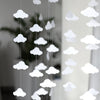 Cloud shaped paper garland 2meters Baby Shower Decorations Nursery Hanging Accessories 1st Birthday Party high chair decorations kids room