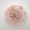 Dusty pink paper pom pom party decorations dusky pink wedding paper flowers, baby shower, bridal shower, birthday party decor eco friendly