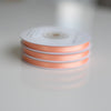 Peach double sided satin ribbon High quality 12mm / 6mm for Gifts Wrap, Wedding, Decoration, Party, Sewing bows Light apricot