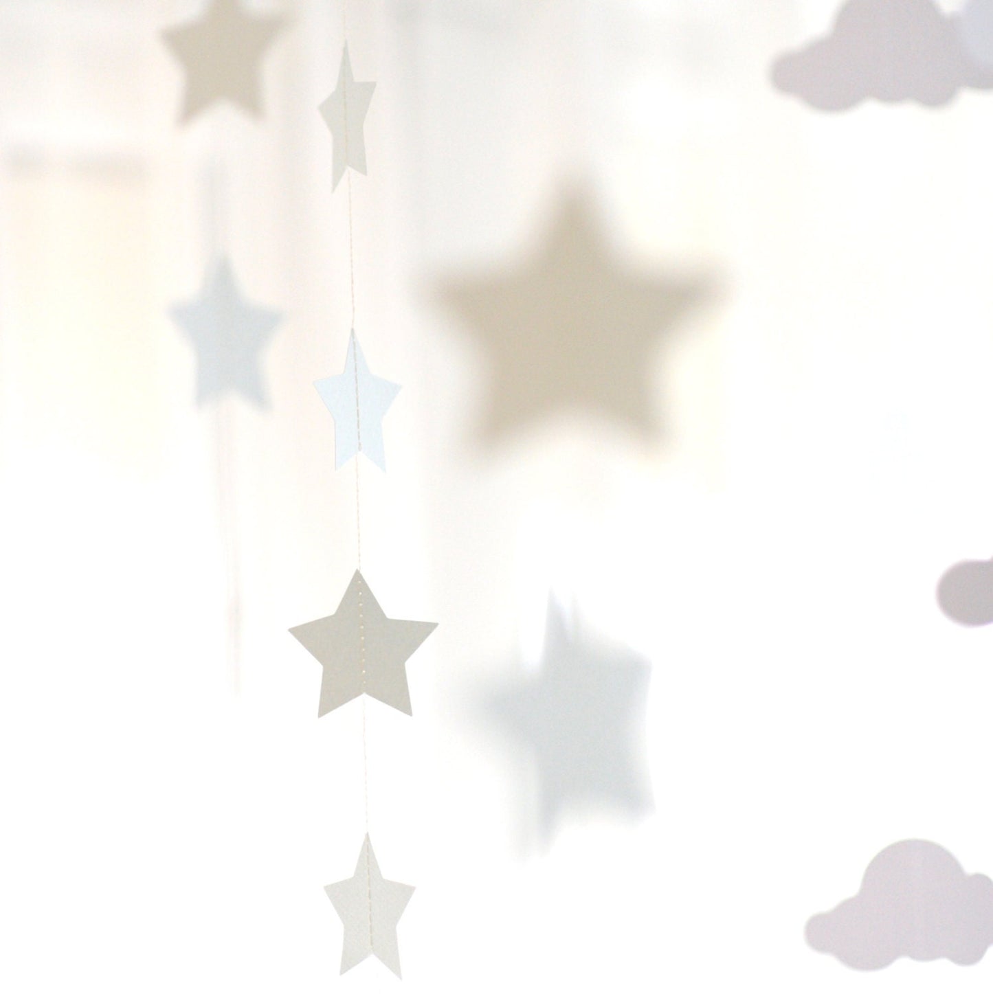 Shiny Star Garland, Star Bunting, Christmas Decorations, Wedding Decorations, Baby Shower, unicorn birthday party Decorations, Party Decor