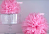Tissue Paper Pom Pom Set of 5 | Large Paper Flowers for Wedding, Baby Shower, and Party Decorations - eco friendly- custom colours