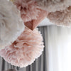 Dusty Blush Tissue Paper Pom Pom Set 32 Mixed Sizes for Wedding Decorations, Party, Bridal Shower, Birthday Decor eco friendly event decor