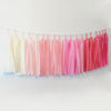OMBRE PINK paper Tassel Garland birthday party bunting fully made wedding decor backdrop girls 1st birthday baby shower ideas bridal showe