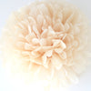 Beige tissue paper pom pom party decorations for wedding neutral baby shower birthday party home decor eco friendly Paper flowers
