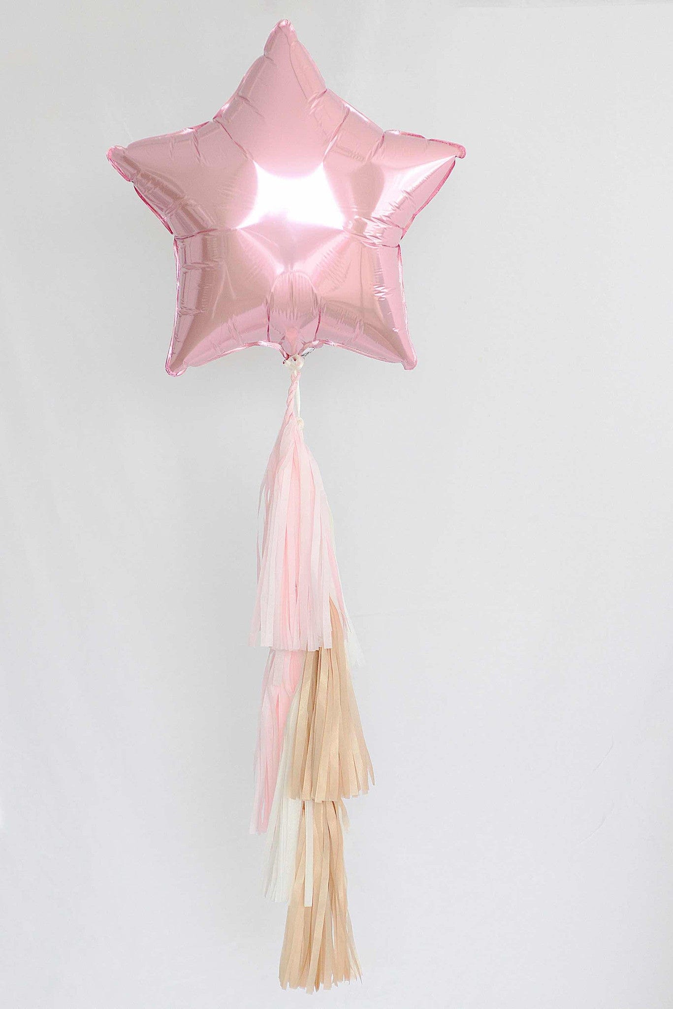 Light pink Star Foil Balloon 18" with tail or no tail - Decopompoms