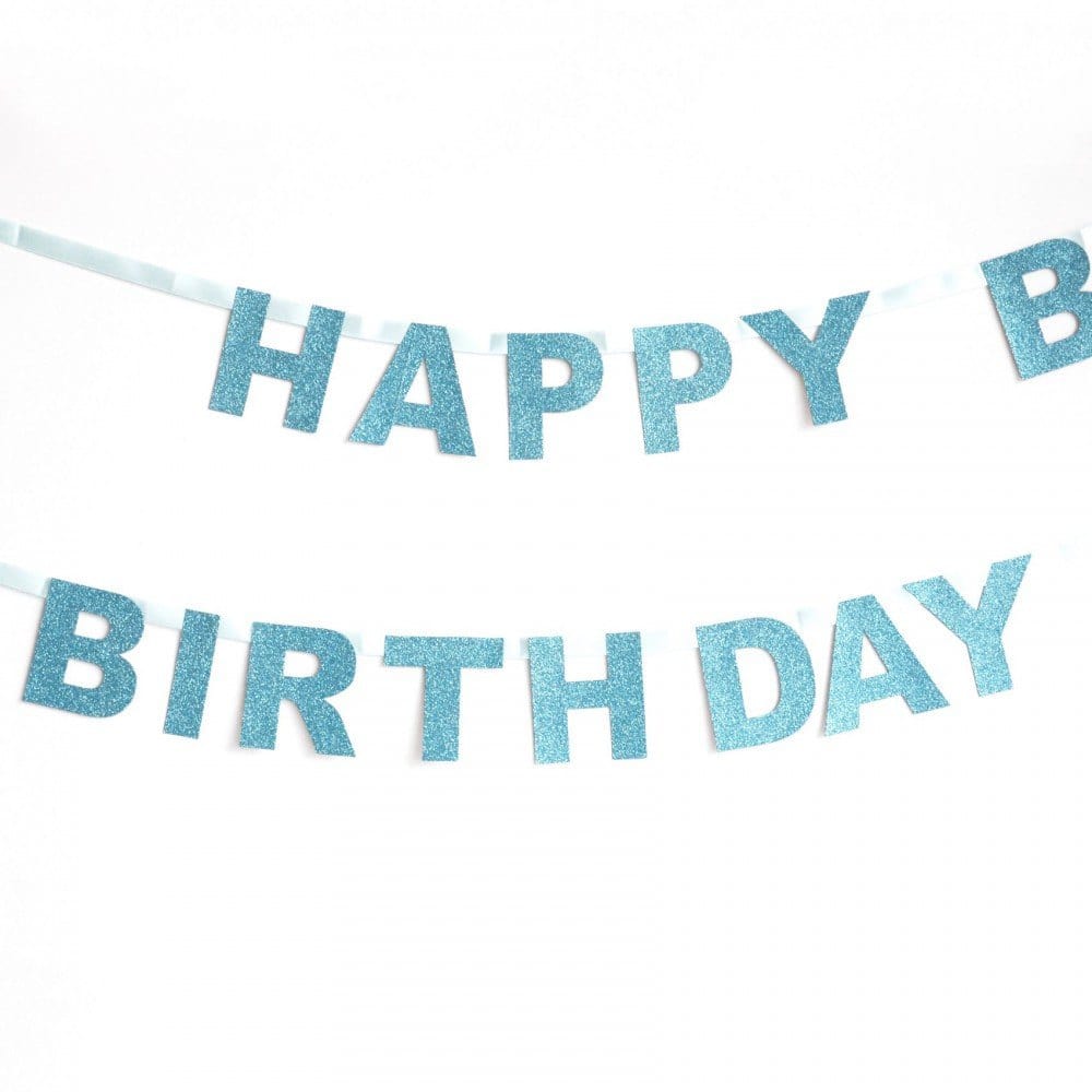 Glitter Happy birthday garland - Decopompoms