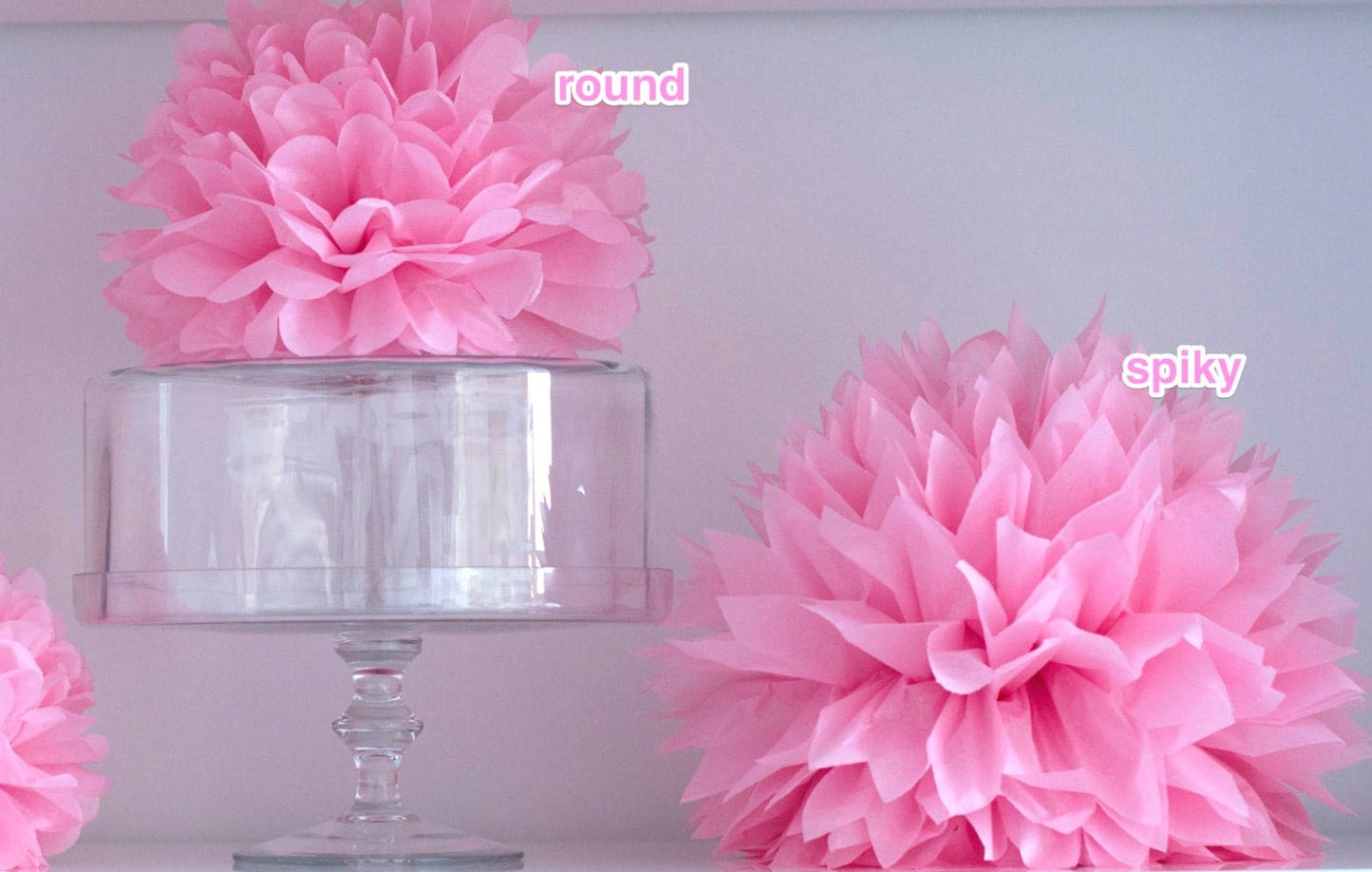Cranberry paper decoration | Red paper pom pom | Birthday decoration | Winter wedding decor - Decopompoms