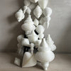 Paper honeycomb ornaments decorations | paper baubles | white Christmas decor | various shapes | centrepieces - Decopompoms