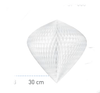 Paper honeycomb ornaments decorations | paper baubles | white Christmas decor | various shapes | centrepieces - Decopompoms