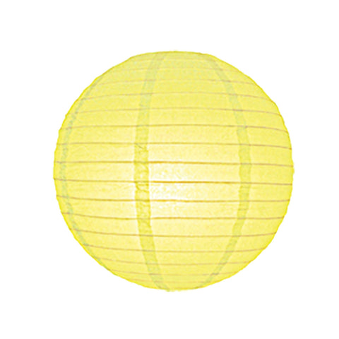 12 Inch Yellow Round Lantern with LED light / no led light - Decopompoms