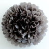 Dark grey tissue paper pom pom - Decopompoms