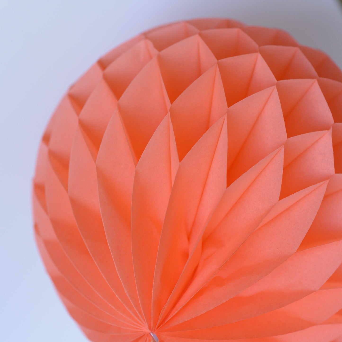 Coral paper honeycomb - hanging party decorations - Decopompoms