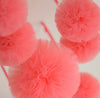 4 Mixed size tulle pompoms set - custom colors - Decopompoms