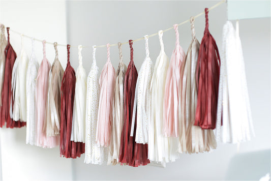 How to hang tissue paper tassel garland that it would look perfect