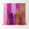 Pink and shimmer Fringe Backdrop, Photo Wall, Streamer Wall, party Decorations, Colour Backdrop Party Disco Streamer Backdrop