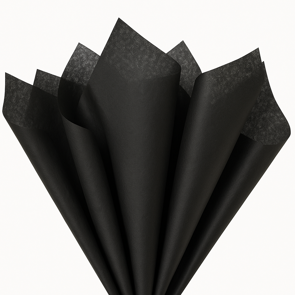 Black Tissue Paper Sheets – 20x30” Recycled Gift Wrap, Packaging & Craft Paper – Bulk 20 50 100 Pack