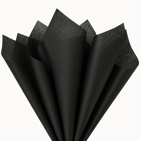 Black Tissue Paper Sheets – 20x30” Recycled Gift Wrap, Packaging & Craft Paper – Bulk 20 50 100 Pack