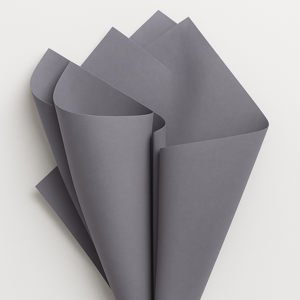 Shadow Grey Tissue Paper Sheets – 20x30” Recycled Gift Wrap, Packaging Filler, Eco Craft Supply, Bleed-Resistant Wrapture Paper
