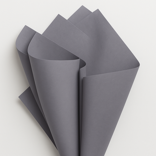 Shadow Grey Tissue Paper Sheets – 20x30” Recycled Gift Wrap, Packaging Filler, Eco Craft Supply, Bleed-Resistant Wrapture Paper
