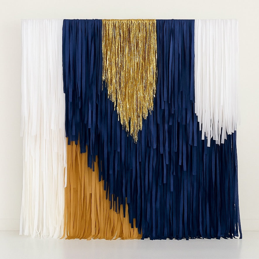 Custom Colour Fringe Backdrop Wall | Streamer Photo Backdrop | Event Decoration