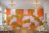 Pink Orange Gold Shimmer Fringe Backdrop Wall