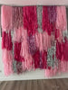 Pink Shimmer Fringe Backdrop – Photo Wall & Party Decoration
