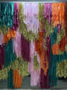 Pink Orange Burgundy Teal Gold Shimmer Fringe Backdrop Wall