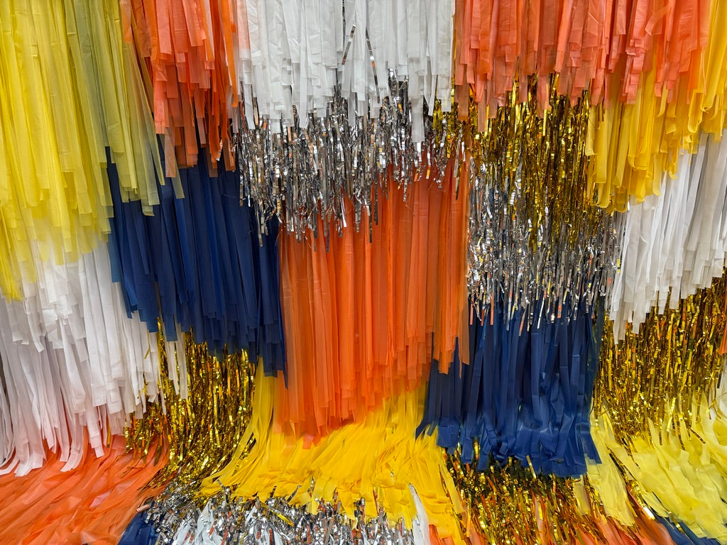 Custom Colour Fringe Backdrop Wall | Streamer Photo Backdrop | Event Decoration