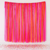 Pink Gold Fringe Curtain Backdrop | Party Streamers | Photo Booth Decor | 4–10 ft