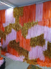 Pink Orange Gold Shimmer Fringe Backdrop Wall