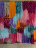 pink, orange, lilac, blue party Fringe wall Backdrop, customisable