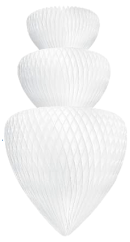 Paper  honeycomb ornaments decorations 67cm / 26 " paper baubles white Christmas decor | various shapes | centrepieces