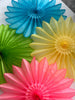 Party & Celebration Bright Summer Colour Paper Fans - Set of 4 - 26' Diameter - Perfect Party Decorations - Orange, Yellow, Green, Blue and Pink paper fans - autumn party decorations decopompoms