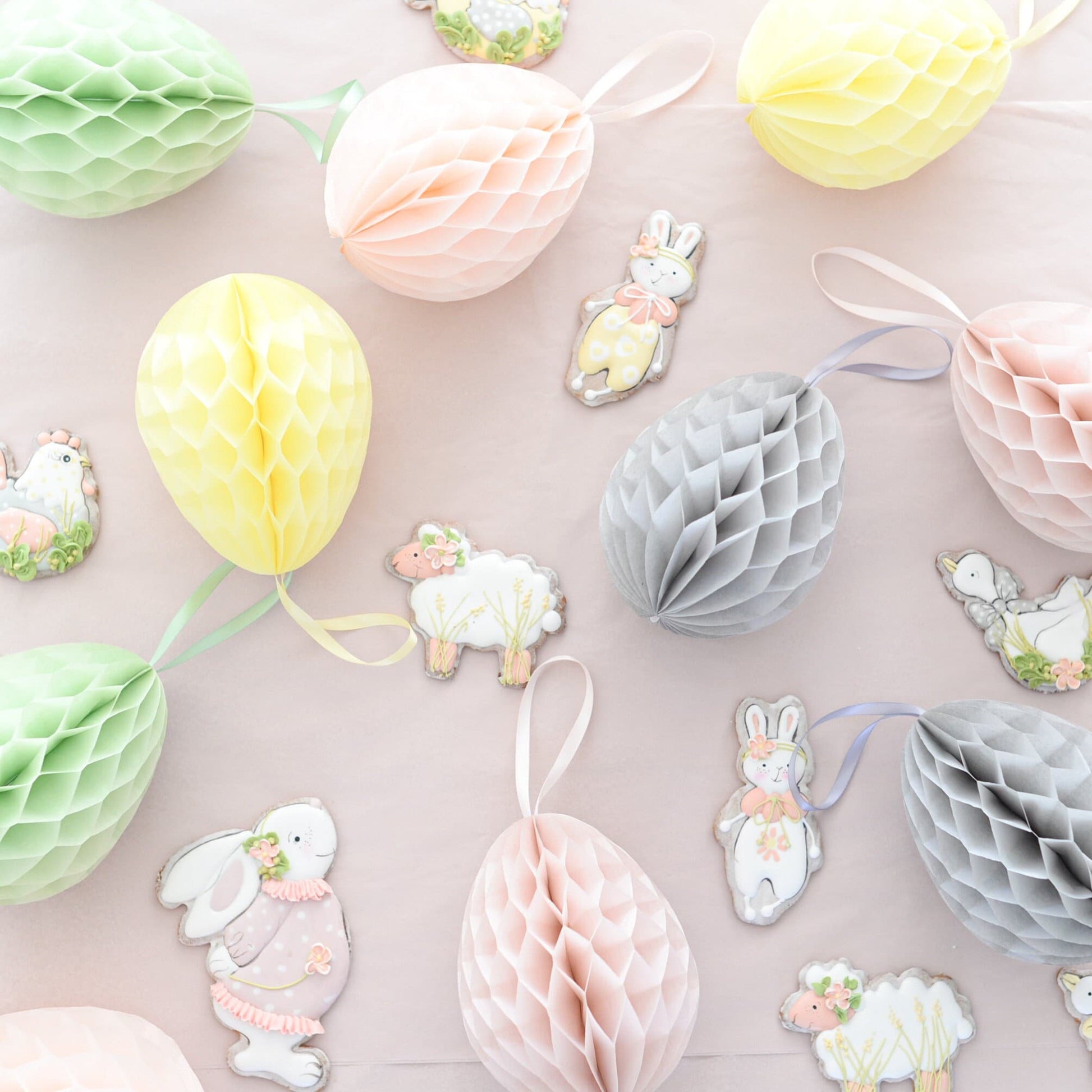 Paper honeycomb Easter egg party decorations reusable pastel paper eggs easter table spring decor house warming gift room decor easter gift 30