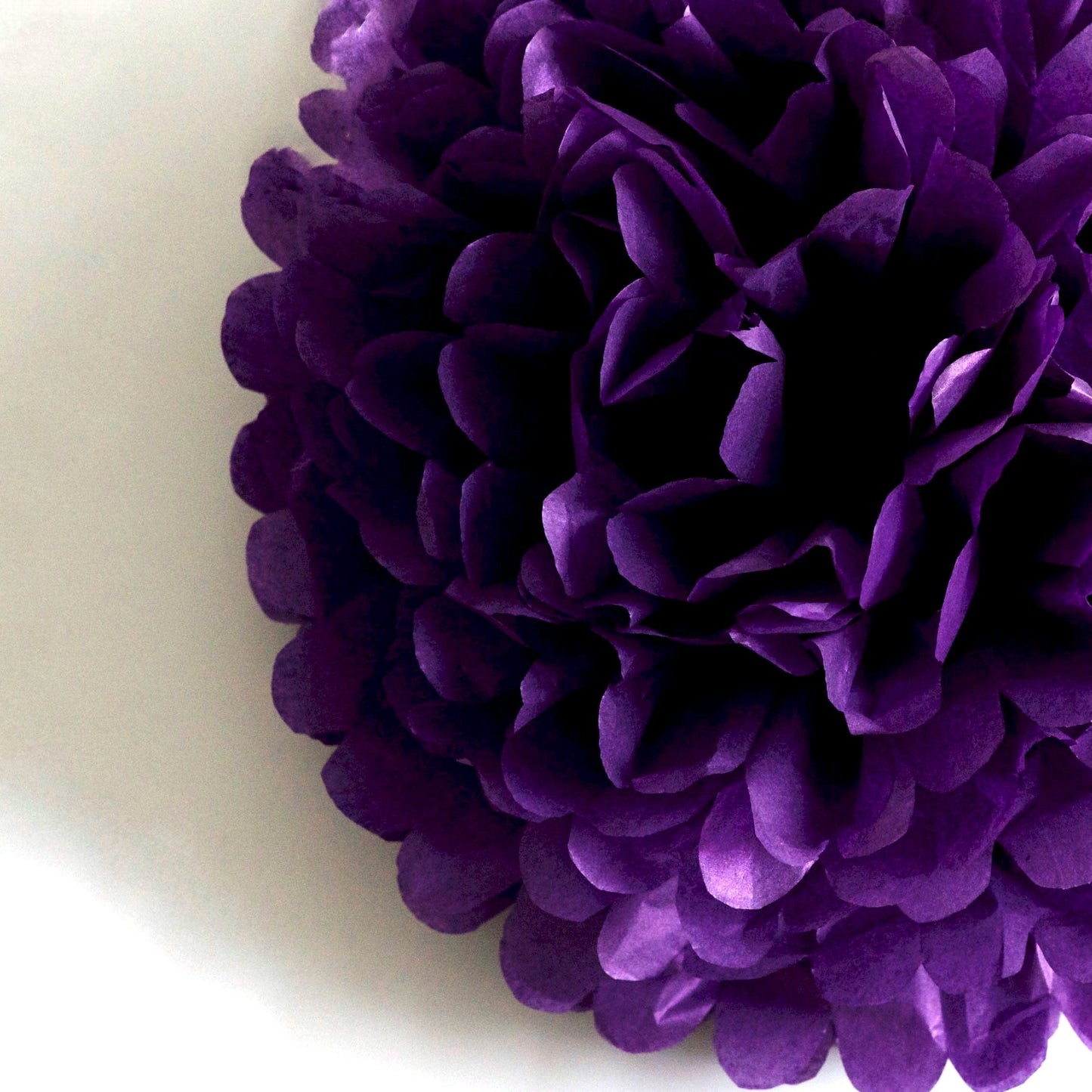 All Purple paper pom poms set of 12 Luxurious paper balls purple wedding Paper flowers Birthday party decorations baby shower bridal shower