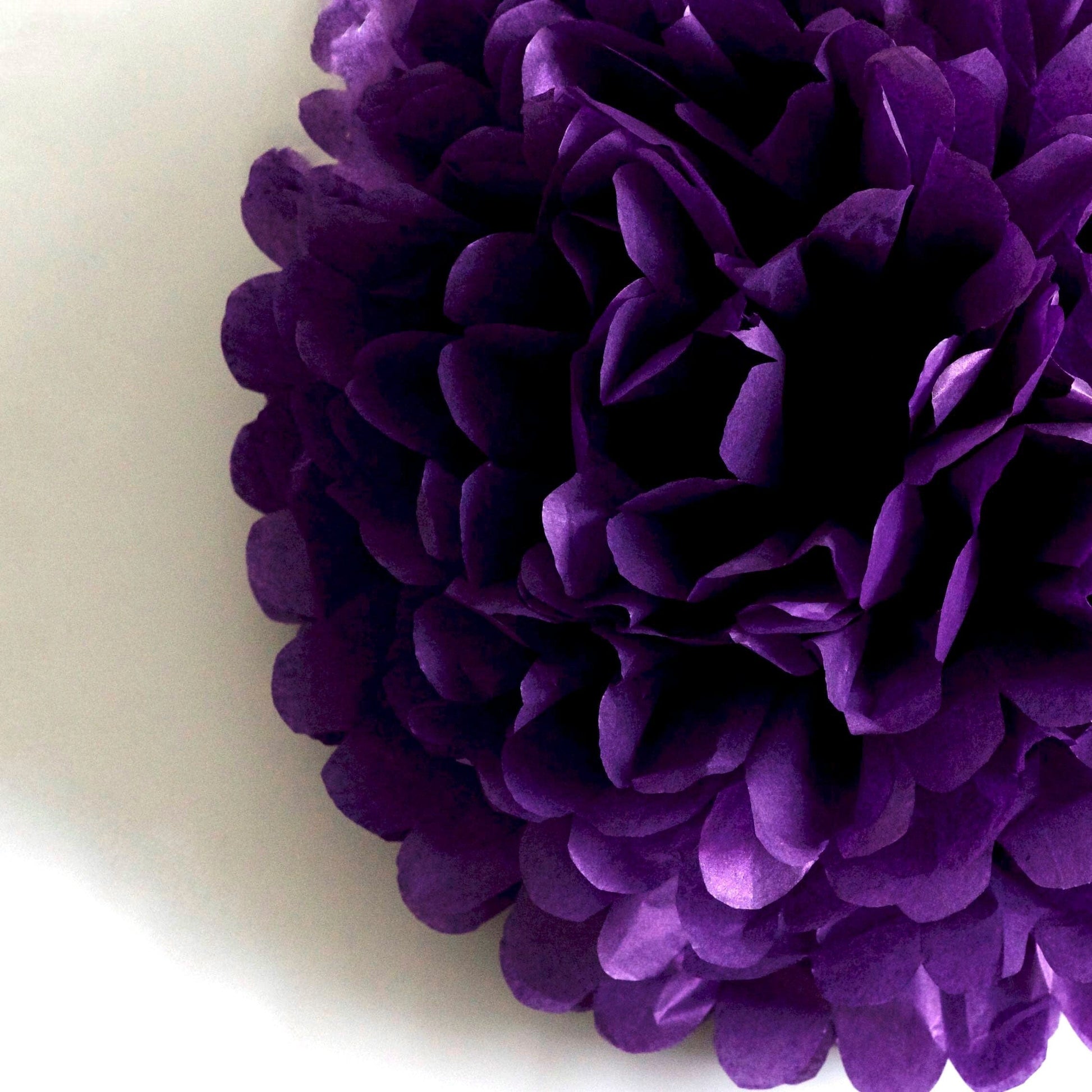 All Purple paper pom poms set of 12 Luxurious paper balls purple wedding Paper flowers Birthday party decorations baby shower bridal shower