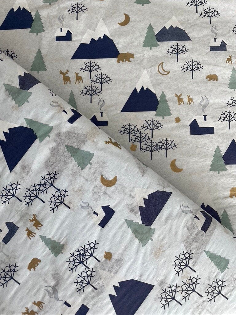 Alpine holidays Wrapping Paper - Christmas gift wrap tissue paper sheets - High quality - eco friendly wrapping - packaging- 10sheets