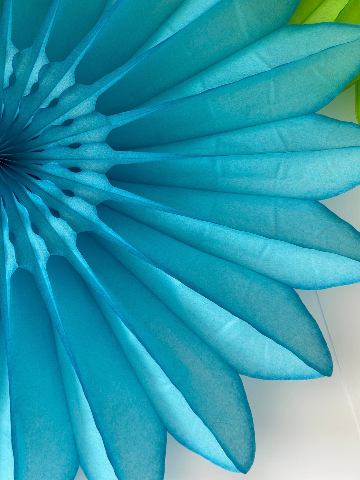 Blue Decorative paper Fans, 67cm / 26" paper Fan, Colourful Paper Decorations