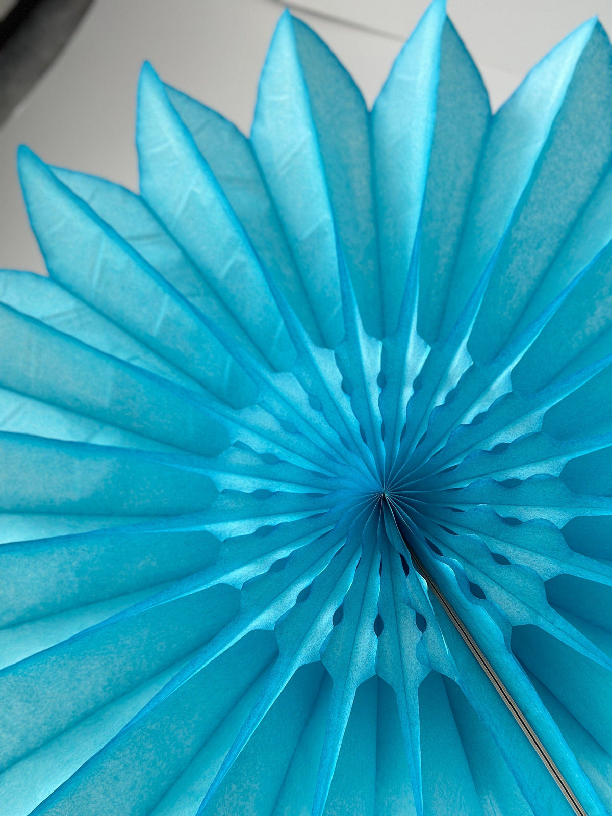 Blue Decorative paper Fans, 67cm / 26" paper Fan, Colourful Paper Decorations