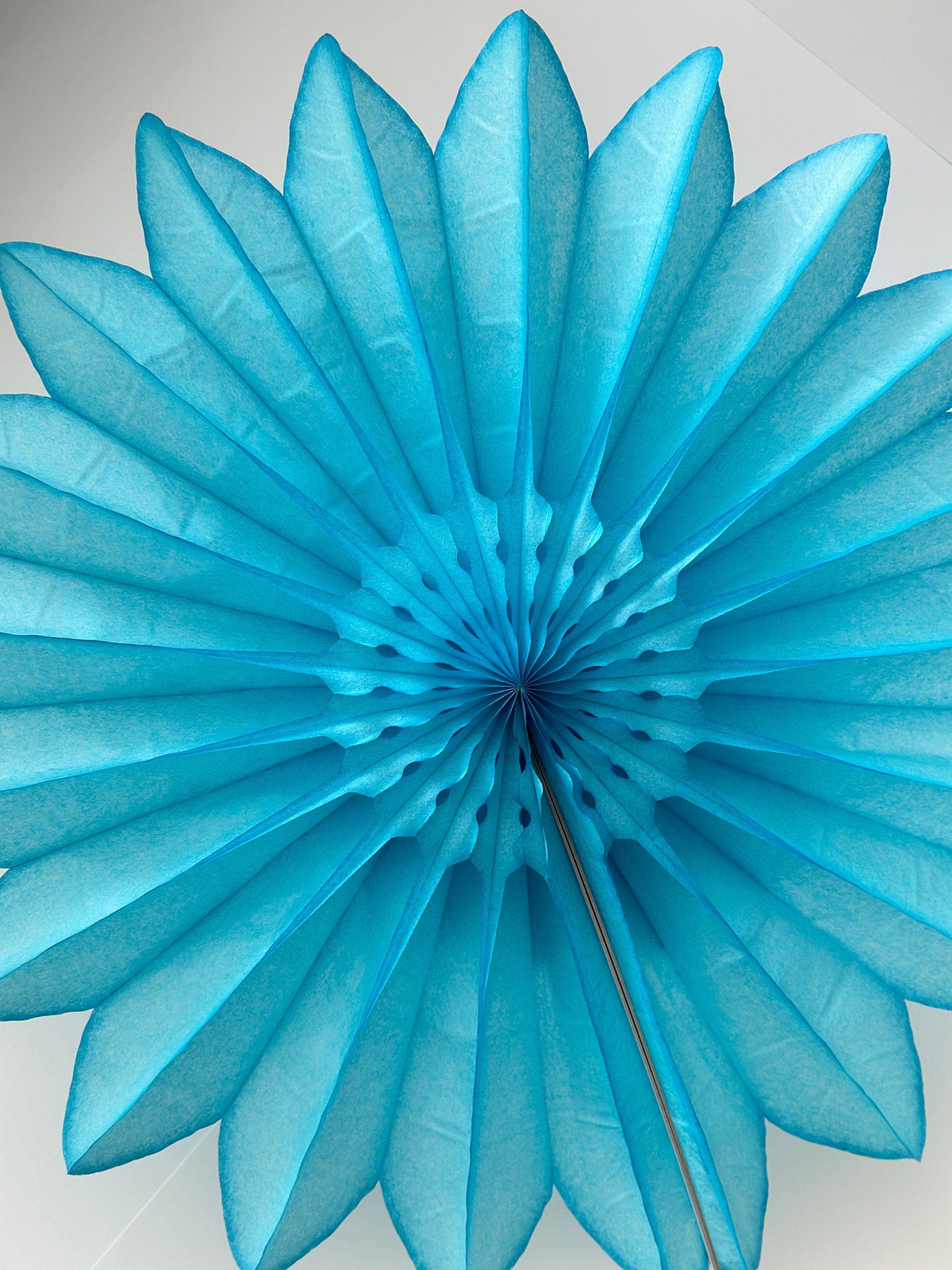 Blue Decorative paper Fans, 67cm / 26" paper Fan, Colourful Paper Decorations