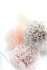 physical Blush and neutral tissue paper Pom Poms set of 10 mixed sizes paper flowers rustic Wedding, romantic Party, bridal shower, baby shower decor Decopompoms