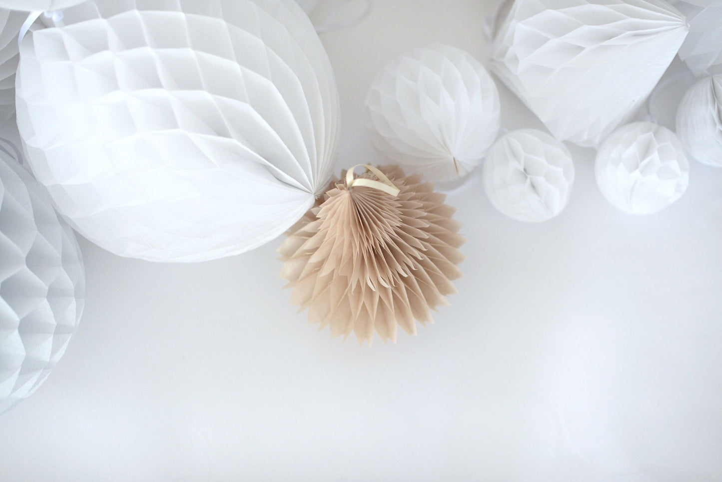 Christmas decoration set | Paper honeycombs | Paper Christmas tree | Winter decorations