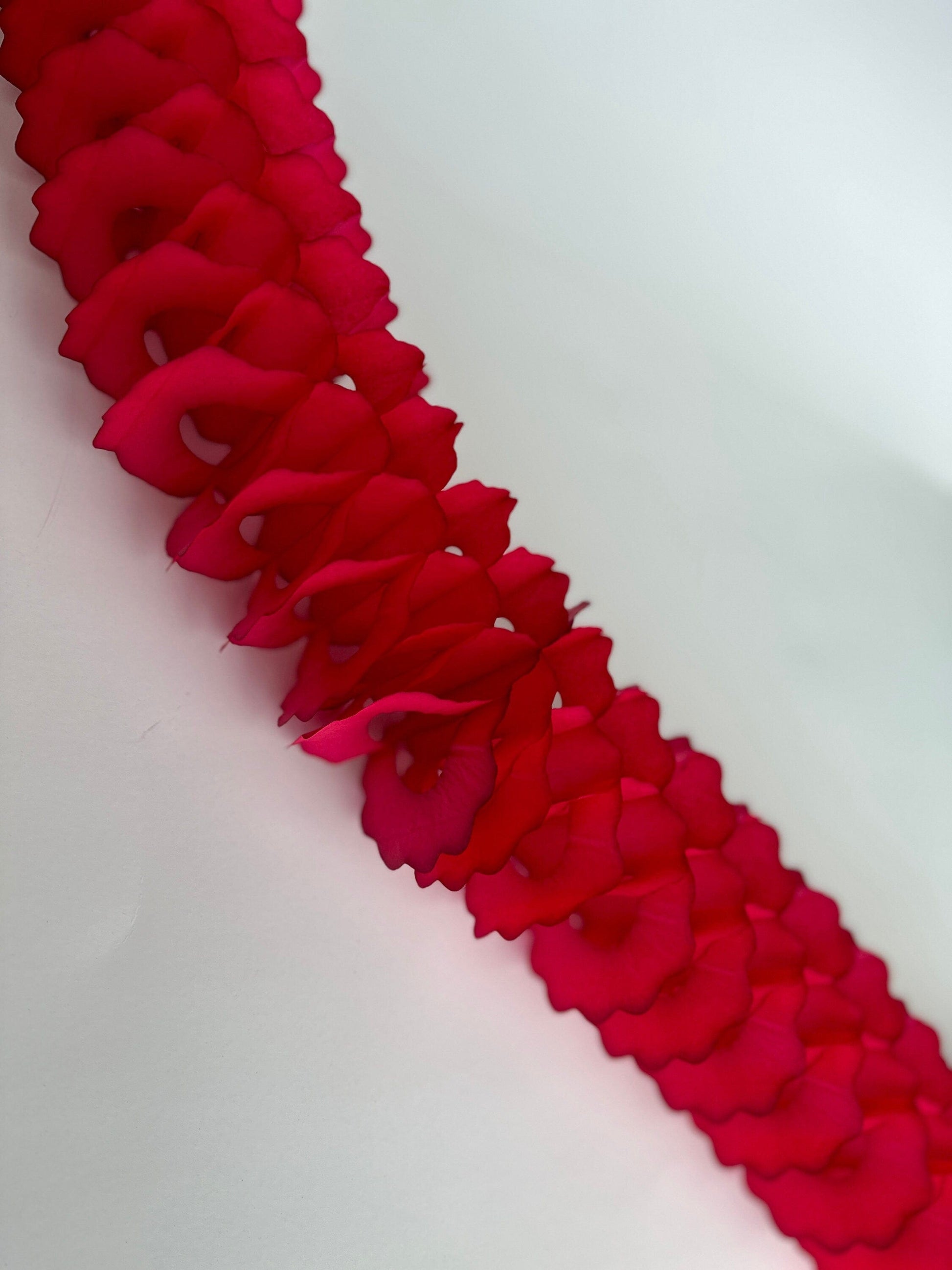 Cranberry Classic vintage Paper Garlands - set of 3 - 142 " / 360cm - reusable