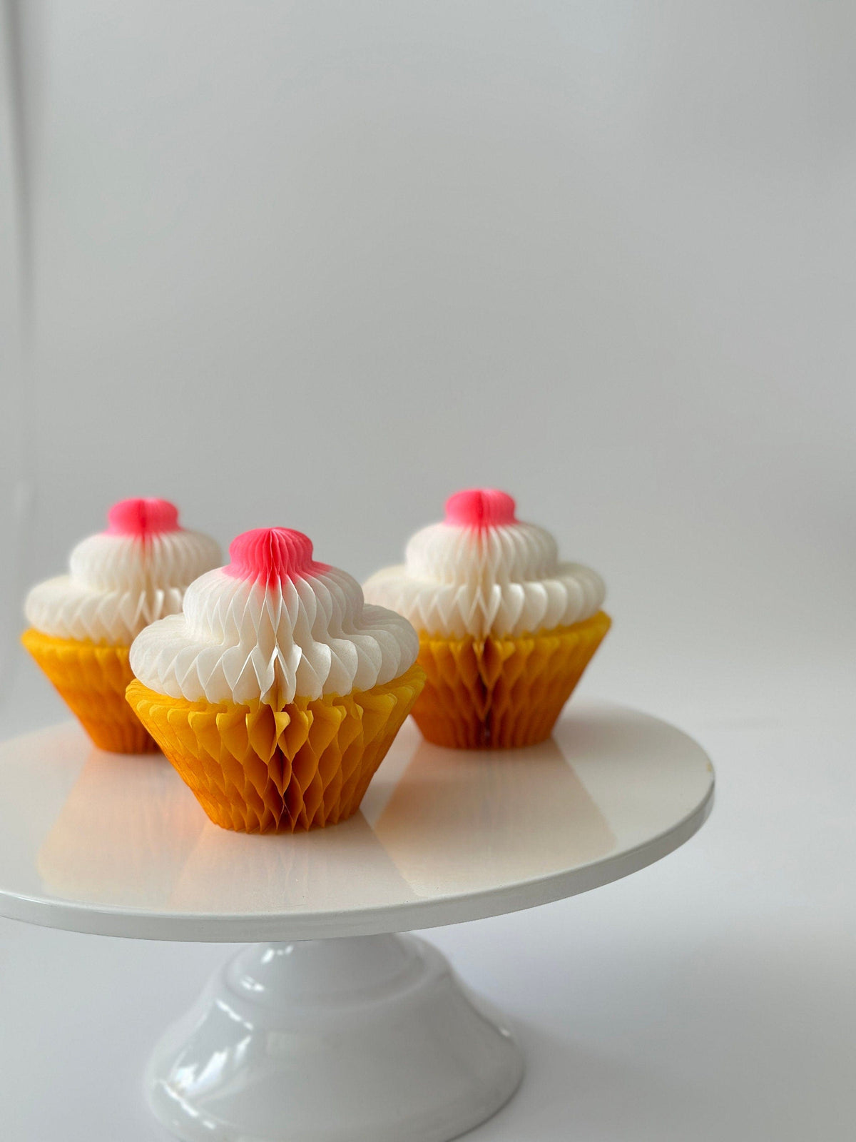 Cupcake birthday Paper honeycomb - 10cm birthday decorations Dessert Shop Display, Photo Booth Props, classroom, dessert table decorations
