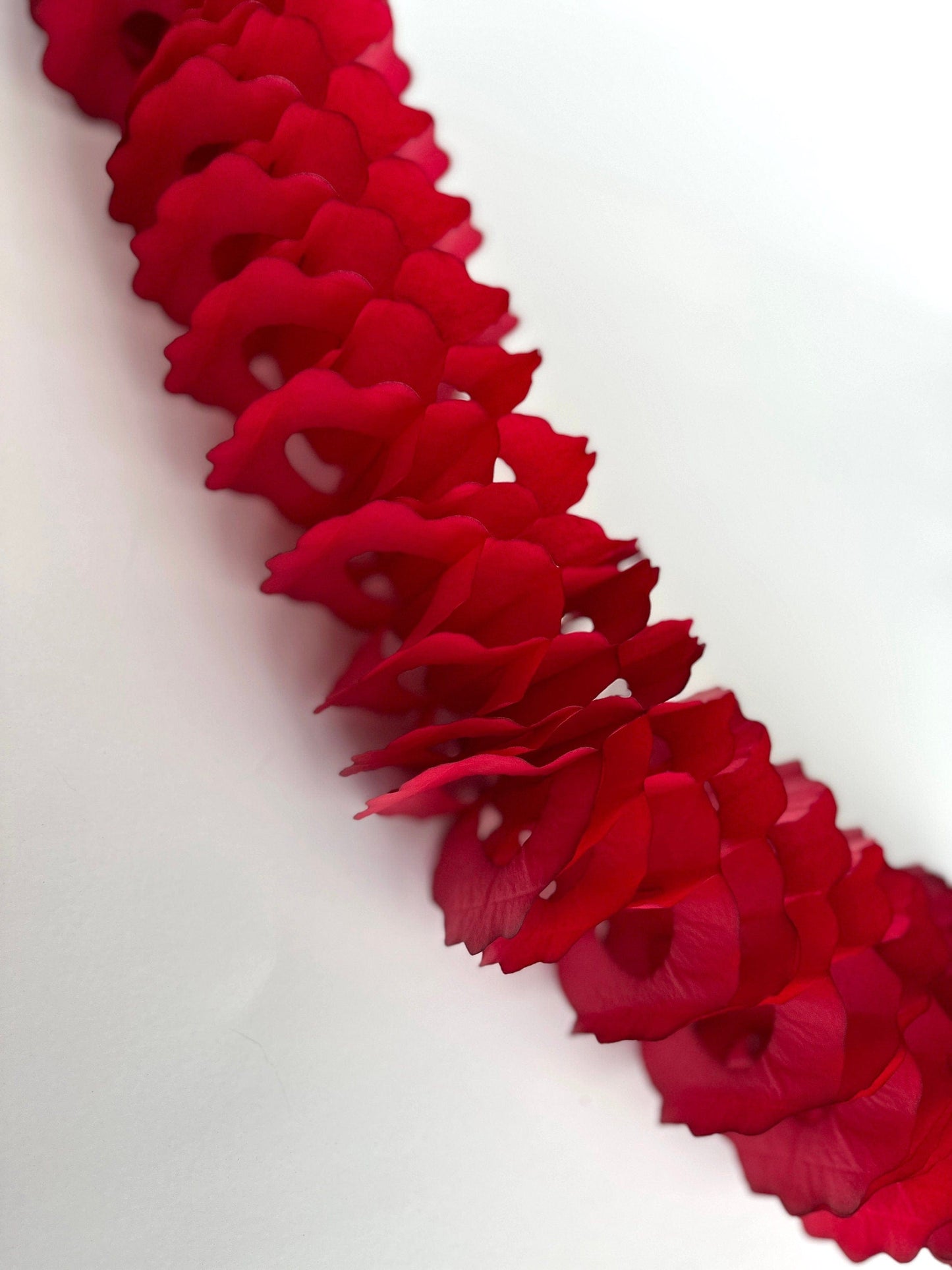 Deep red Classic vintage Paper Garlands - set of 3 - 142 " / 360cm - reusable