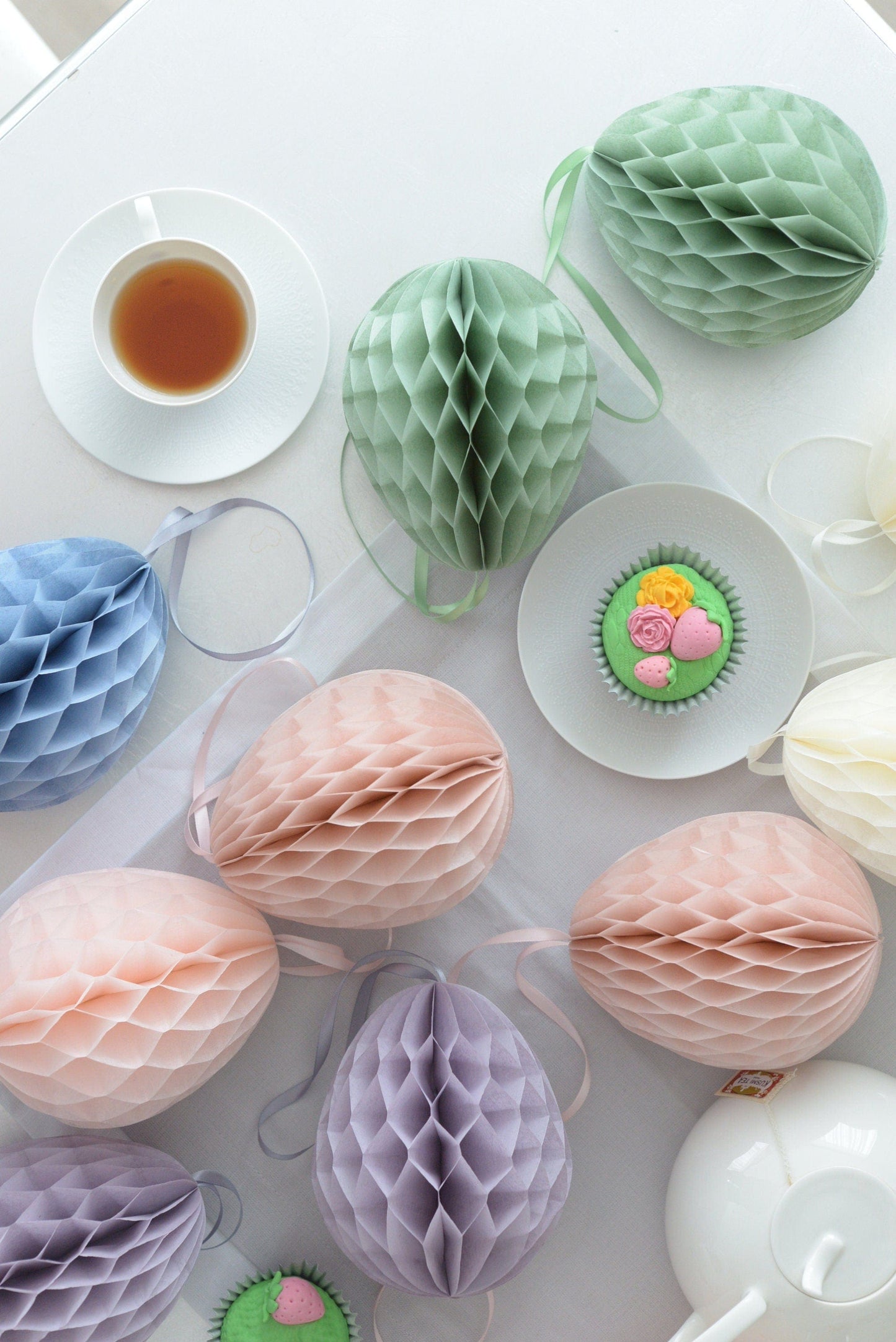 Easter decorations - dusty pink paper easter eggs decorations | easter decorations Dusty pink