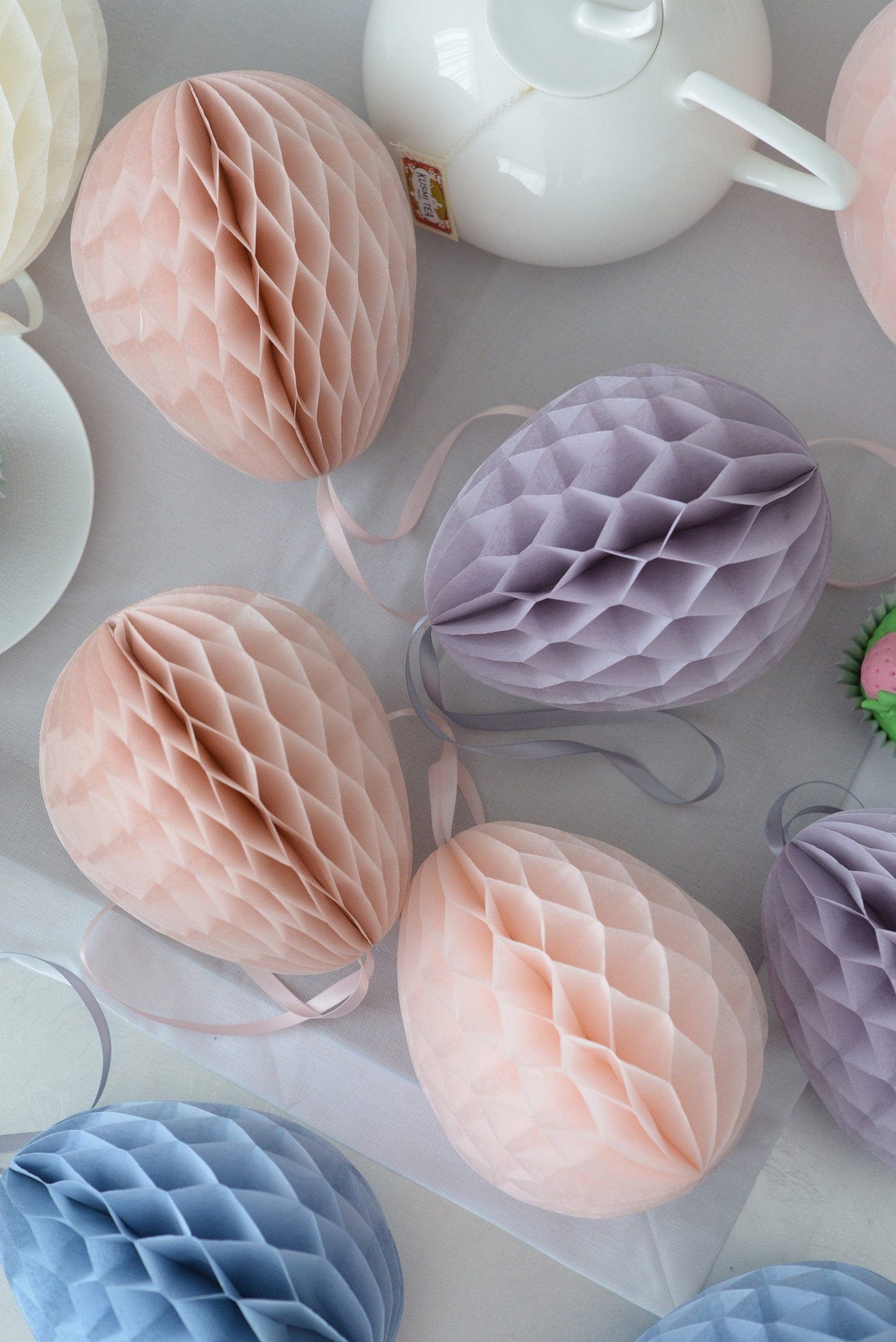 Easter decorations - dusty pink paper easter eggs decorations | easter decorations