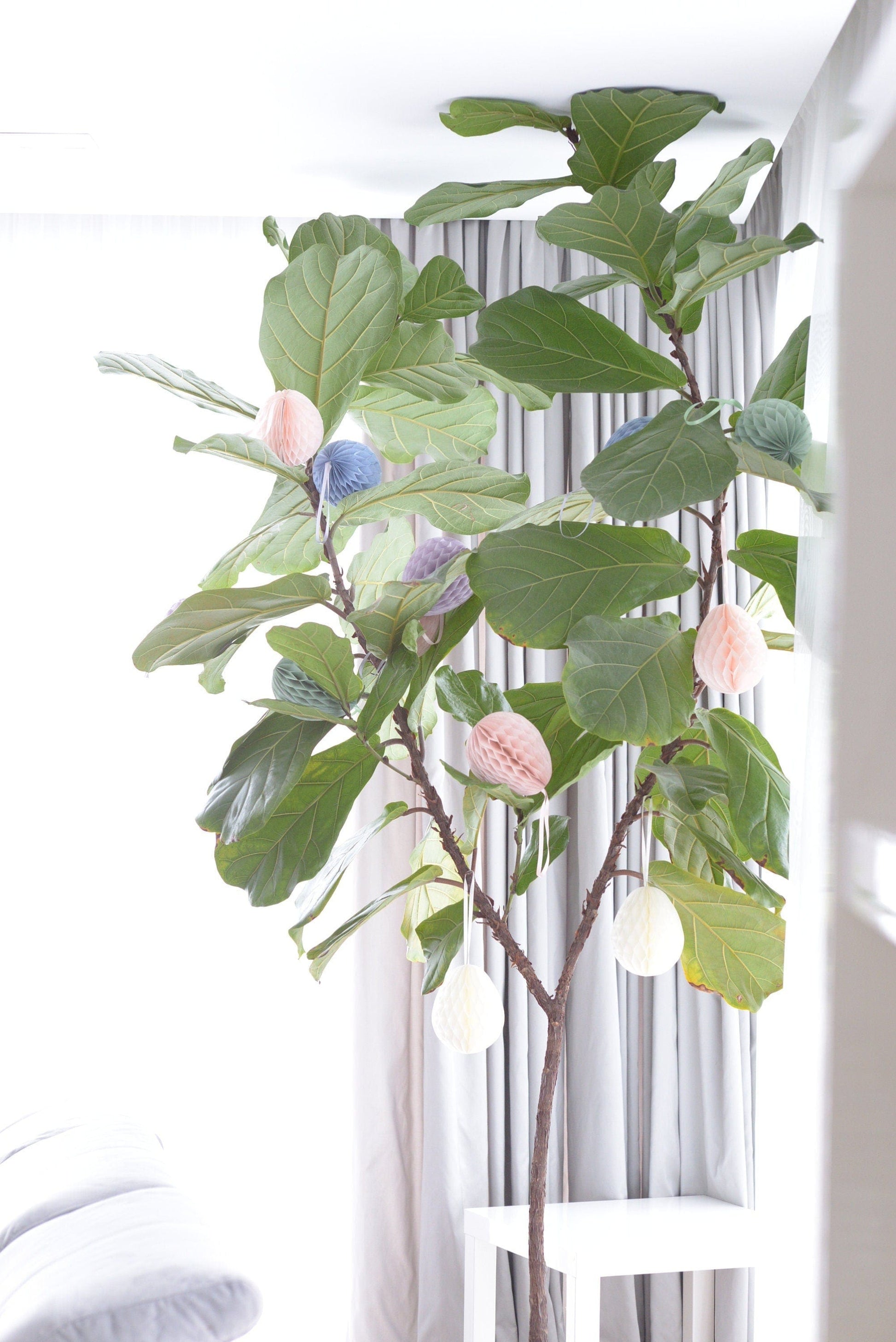 Easter decorations - dusty pink paper easter eggs decorations | easter decorations