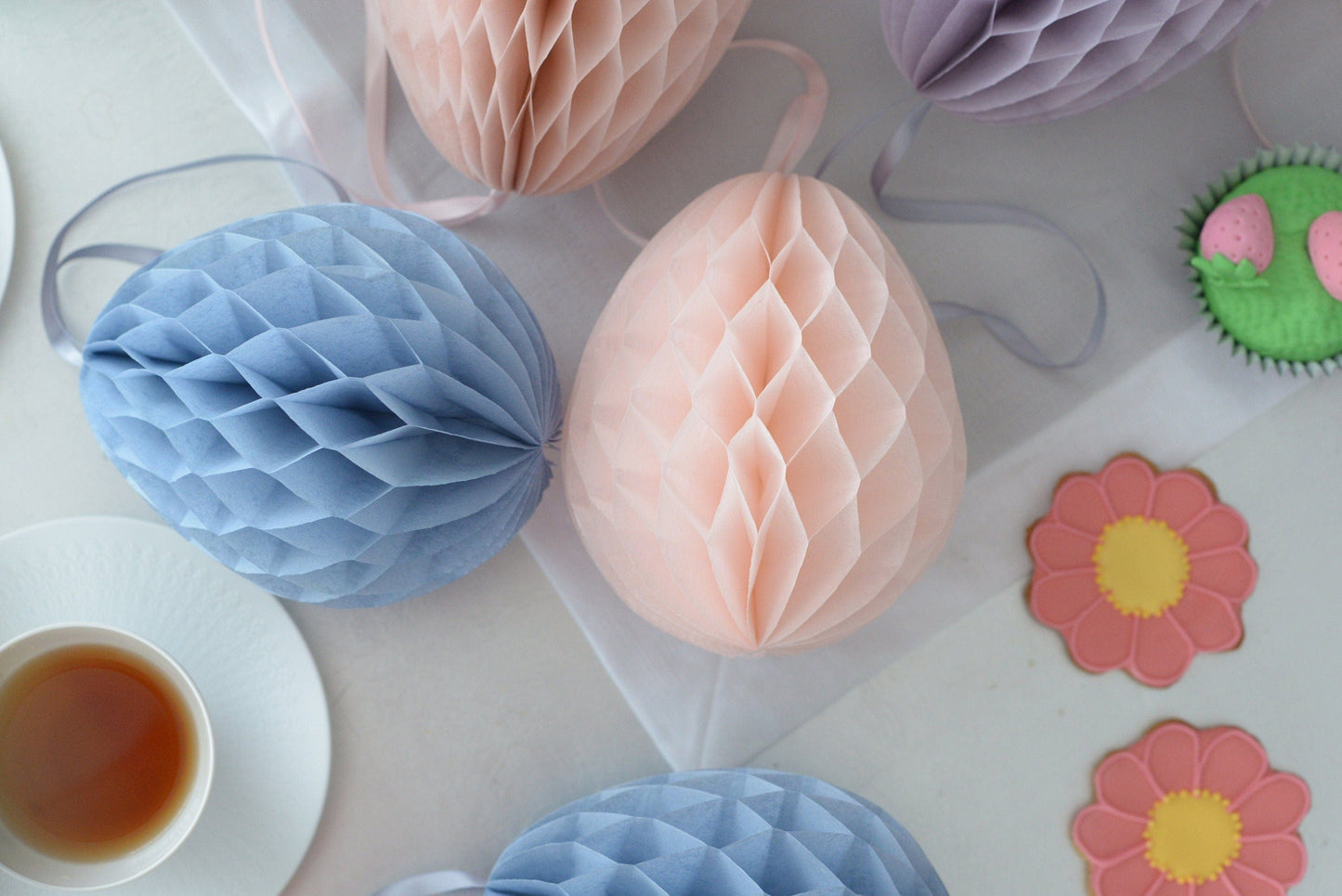 Easter decorations - dusty pink paper easter eggs decorations | easter decorations